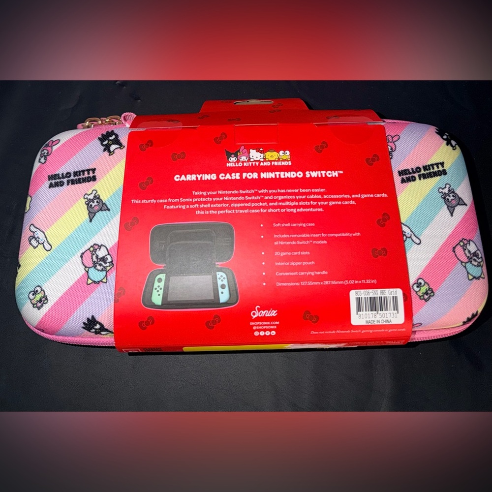 🎮NIB Sanrio Hello Kitty Nintendo Switch Carrying Case in multi characters print - Picture 2 of 2